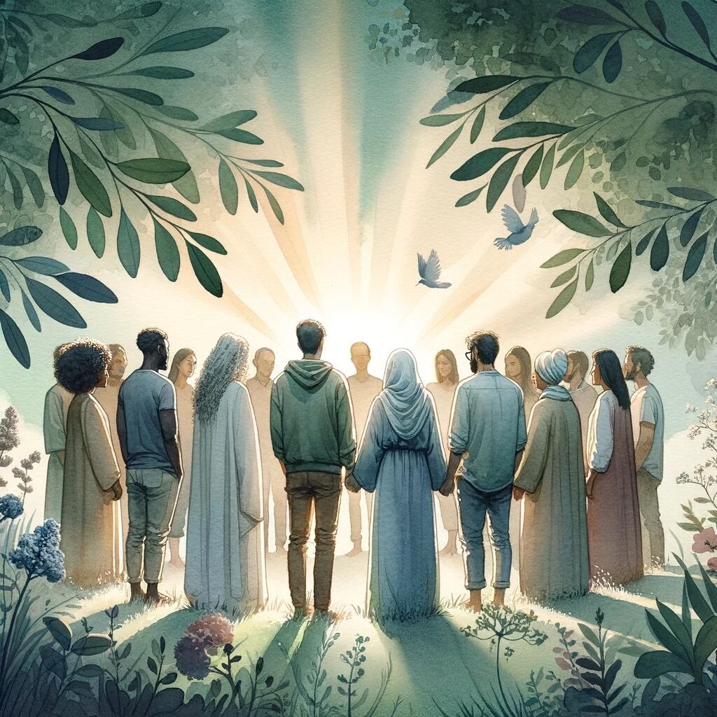 A community of believers gathered in fellowship